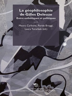 cover image of La géophilosophie de Gilles Deleuze